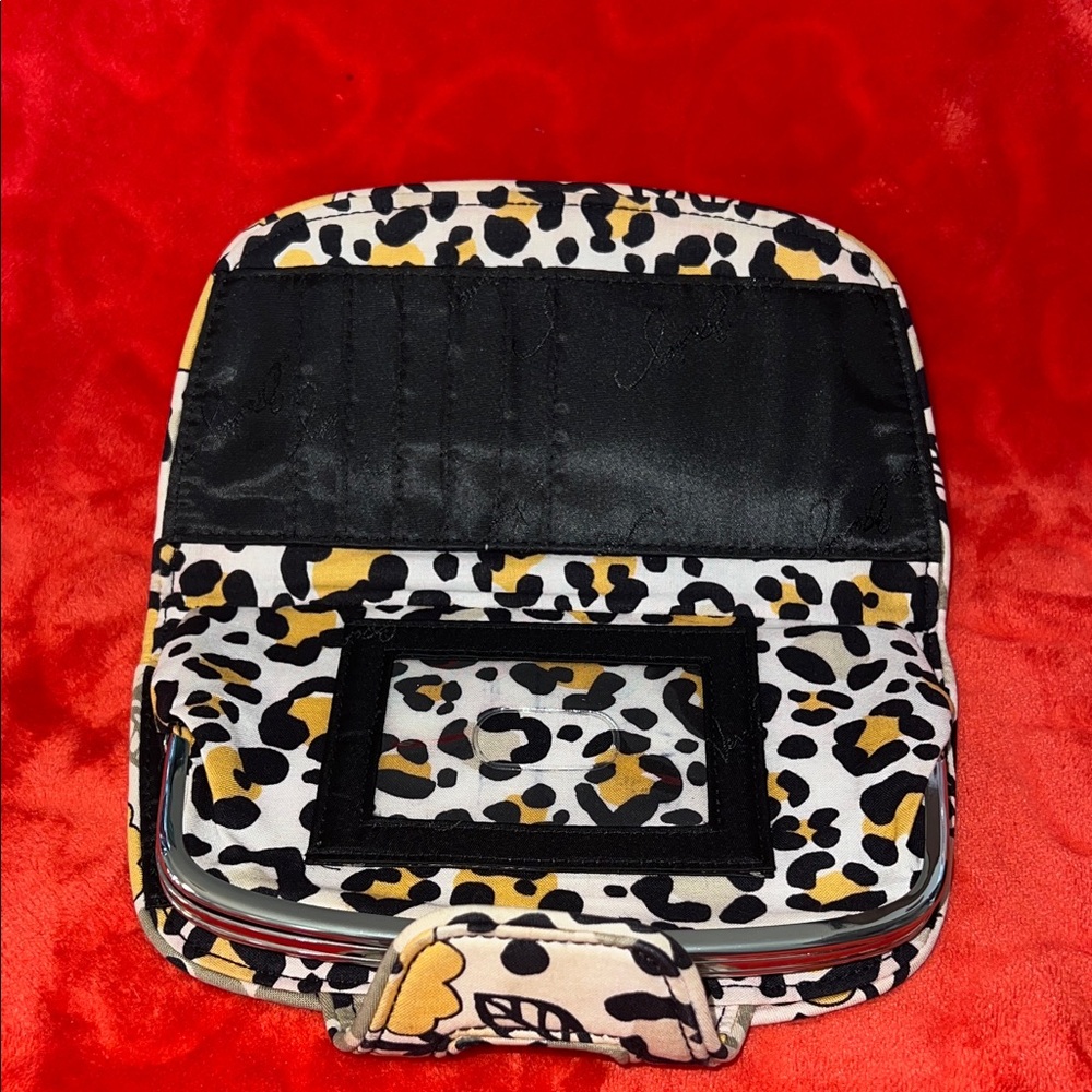 Vera Bradley Yellow and Black Floral Wallet - Picture 11 of 12